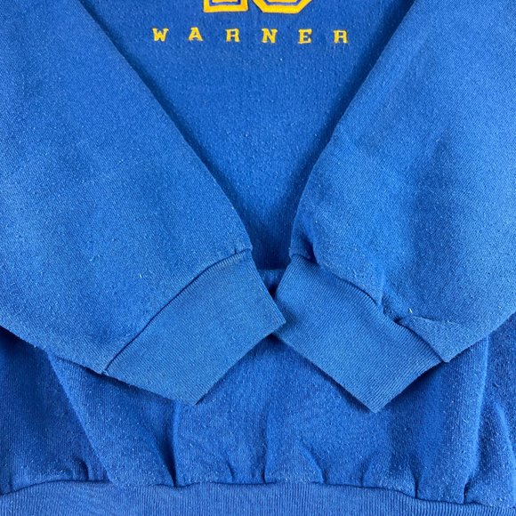 VTG Y2K NFL St Louis Rams Kurt Warner Sweatshirt Extra Large Blue Faded Crewneck - Picture 5 of 14